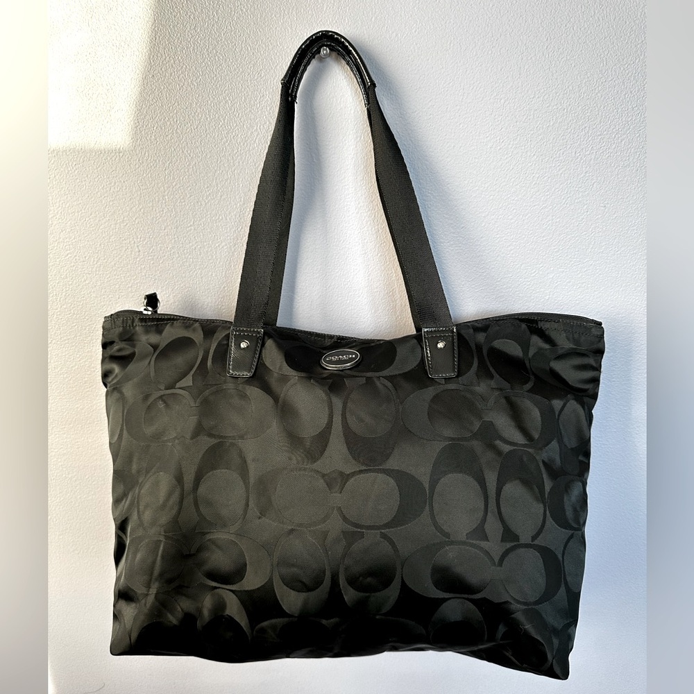Coach Signature Nylon Getaway Bag